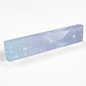 Pastel Starry Sky Blue Gradient Moon Galaxy Design Naambordje