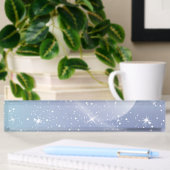 Pastel Starry Sky Blue Gradient Moon Galaxy Design Naambordje