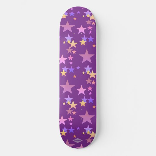 Pastel Stars Amethyst Paars Skateboard HAMbWG (Voorkant)