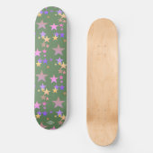 Pastel Stars Faded Green Skateboard HAMbWG (Voorkant)