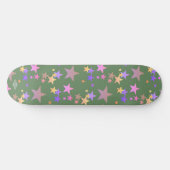 Pastel Stars Faded Green Skateboard HAMbWG (Horizontaal)