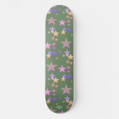 Pastel Stars Faded Green Skateboard HAMbWG (Voorkant)