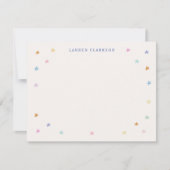 Pastel Stars Kinderen Notitiekaart (Voorkant)