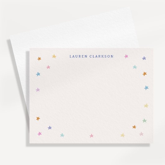 Pastel Stars Kinderen Notitiekaart