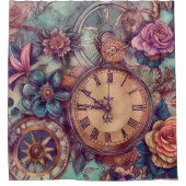 Pastel Steampunk Douchegordijn (Voorkant)