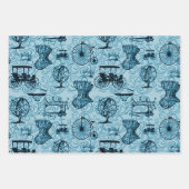 pastel steampunk patroon inpakpapier vel (Voorkant 2)