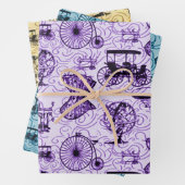 pastel steampunk patroon inpakpapier vel (In situ)