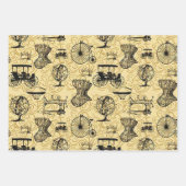 pastel steampunk patroon inpakpapier vel (Voorkant 3)