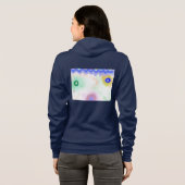 Pastel Stelsels Impressionistische Zip-Up Hoodie (Achterkant volledig)