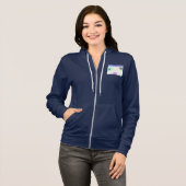 Pastel Stelsels Impressionistische Zip-Up Hoodie (Voorkant volledig)
