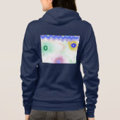 Pastel Stelsels Impressionistische Zip-Up Hoodie (Achterkant)