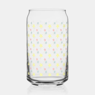 Pastel Ster Gedrukte Can Glas Mooie Kleurrijke S