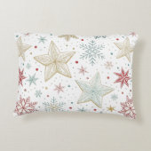 "Pastel Ster Patroon Accent Kussen (Achterkant)
