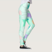 Pastel Sterren Girly Feestdagen Leggings (Rechts)
