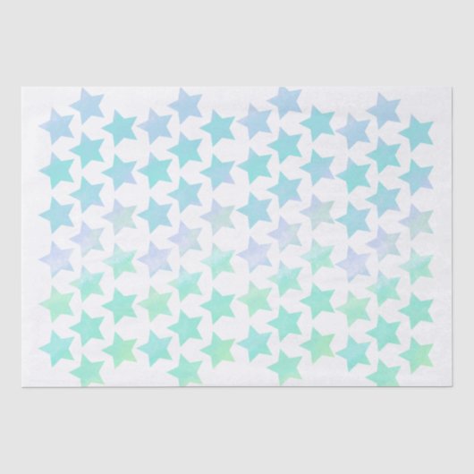 Pastel Sterren op Wit Tissuepapier (Voorkant)