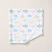 Pastel Sterren & Wolken Bad Handdoek (Wasdoekje)