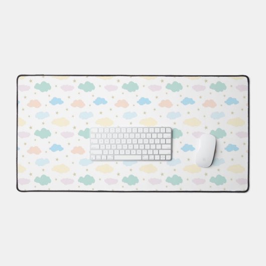 Pastel Sterren & Wolken Bureaumat (Keyboard & Muis)