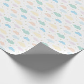 Pastel Sterren & Wolken Cadeaupapier (Hoek)