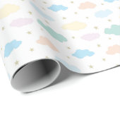 Pastel Sterren & Wolken Cadeaupapier (Rol Hoek)