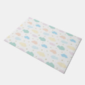 Pastel Sterren & Wolken Deurmat (Schuin)
