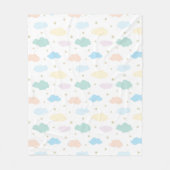 Pastel Sterren & Wolken Fleece Deken (Voorkant)
