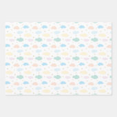 Pastel Sterren & Wolken Inpakpapier Vel (Voorkant 3)