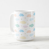 Pastel Sterren & Wolken Koffiemok (Voorkant links)