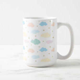 Pastel Sterren & Wolken Koffiemok