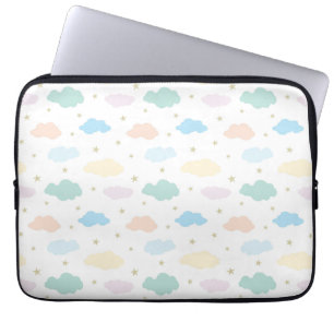Pastel Sterren & Wolken Laptop Sleeve
