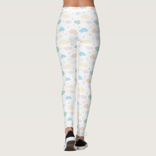 Pastel Sterren & Wolken Leggings (Achterkant)