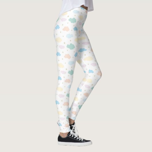 Pastel Sterren & Wolken Leggings (Rechts)