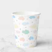 Pastel Sterren & Wolken Papieren Bekers (Achterkant)