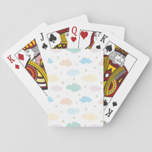 Pastel Sterren & Wolken Pokerkaarten