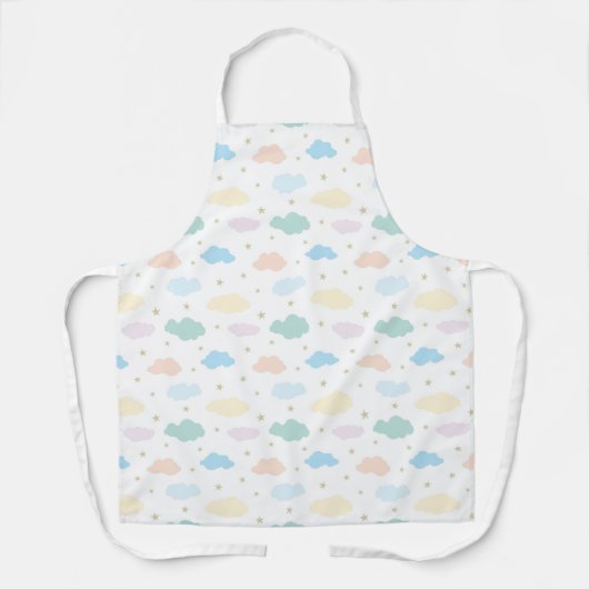 Pastel Sterren & Wolken Schort (Voorkant)