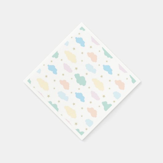 Pastel Sterren & Wolken Servet (Hoek)