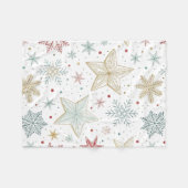 "Pastel Sterrenpatroon Fleece Deken (Voorkant (Horizontaal))