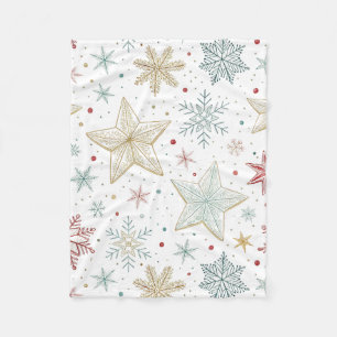 "Pastel Sterrenpatroon Fleece Deken
