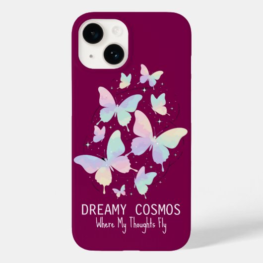 Pastel Sterrenstelsel Vlinders Droomachtige Esthet Case-Mate iPhone Case (Achterkant)