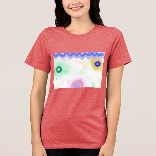 Pastel sterrenstelsels Impressionistische kunst Da Tri-Blend Shirt (Voorkant)