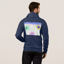 Pastel sterrenstelsels Impressionistische ritsslui Hoodie