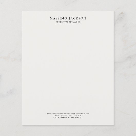 Pastel stijlvol klassiek eenvoudig professioneel flyer (Voorkant)