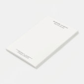 Pastel stijlvol klassiek eenvoudig professioneel post-it® notes (Schuin)