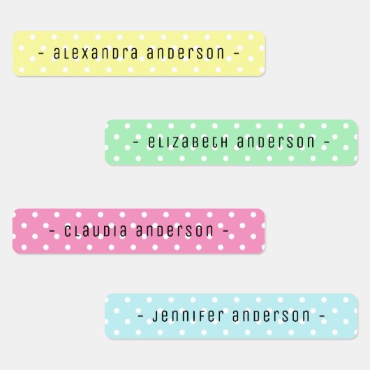 Pastel Stip Kids Naamlabel Labels (Groep)