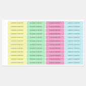 Pastel Stip Kids Naamlabel Labels (Vel)