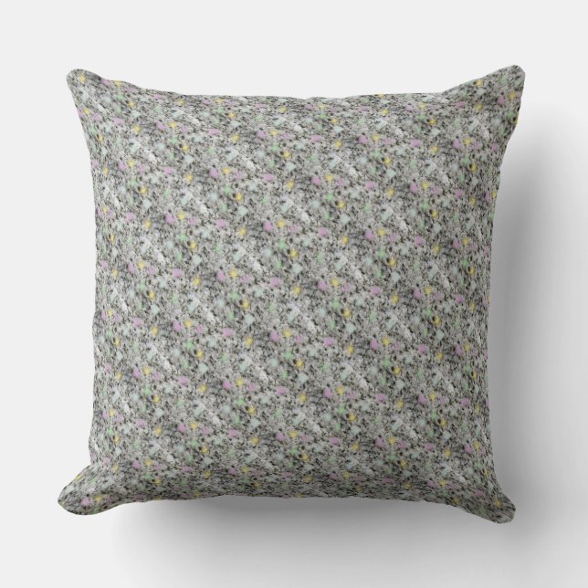 Pastel Stippelige Witte Graniet Kussen (Voorkant)