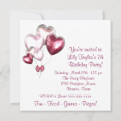 Pastel Stippen Ballonnen Verjaardagsfeestje Kaart (Achterkant)