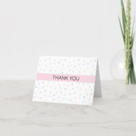 Pastel Stippen Bedankkaart - Simpel Bedankt