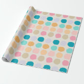 Pastel Stippen Cadeaupapier (Uitgerold)