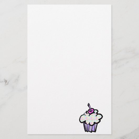 pastel stippen cupcake briefpapier (Voorkant)