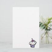 pastel stippen cupcake briefpapier (Staand voorkant)